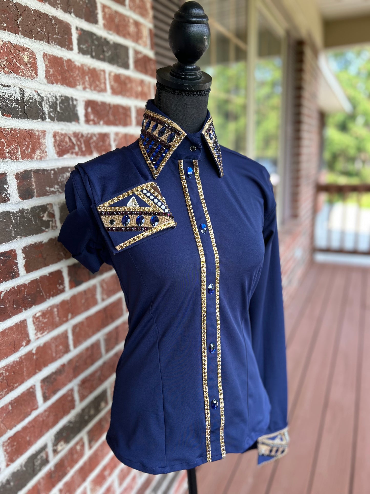 Navy, Cobalt, Gold All Day Shirt