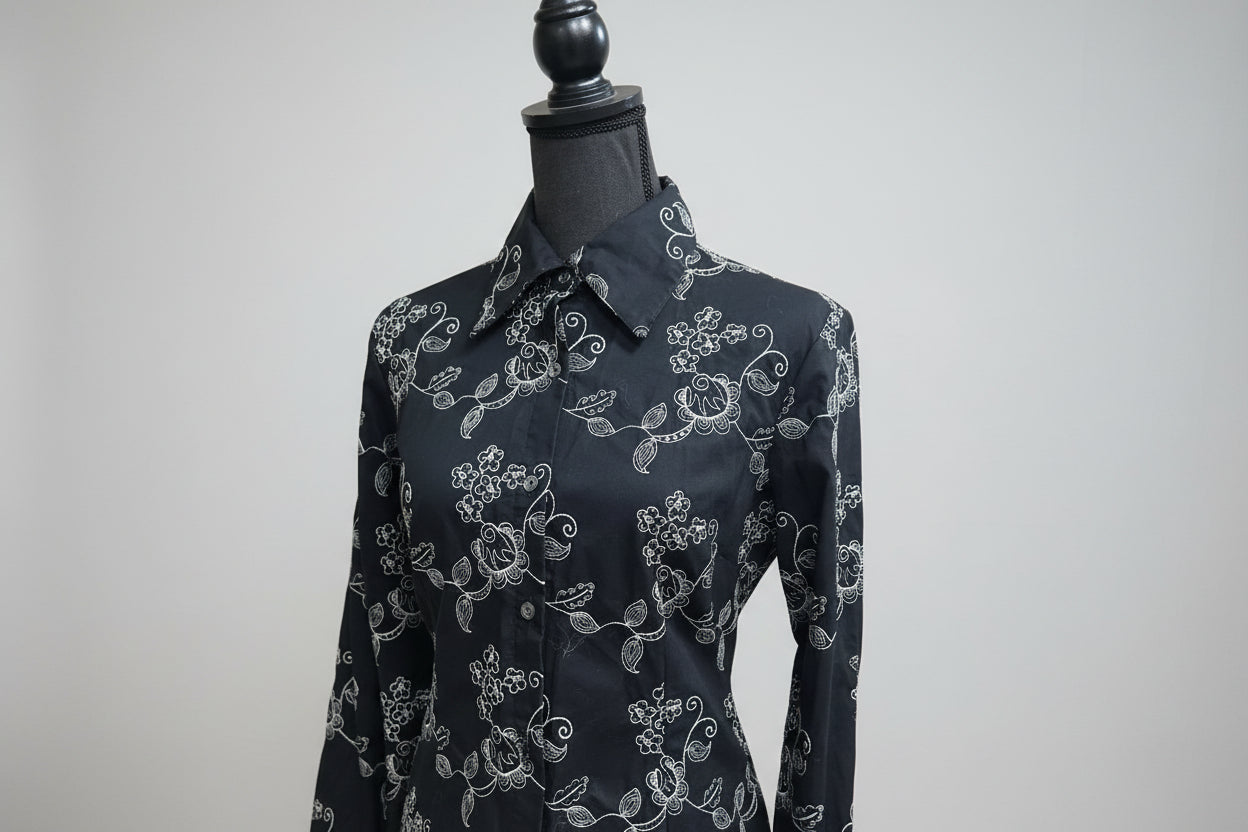 Black & White Floral Top