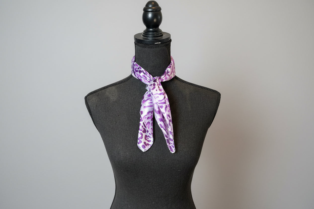Purple Leopard Scarf