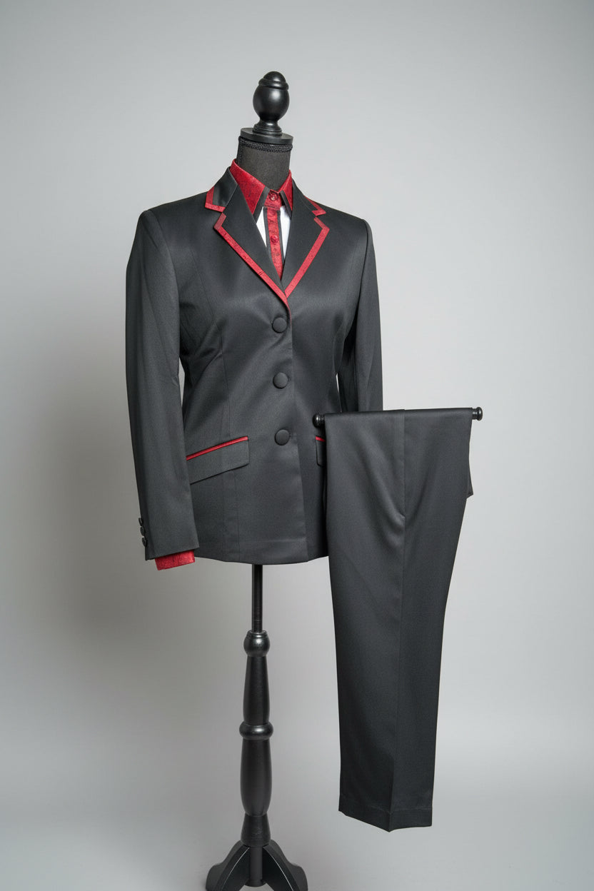 Black & Red Showmanship/Halter Suit
