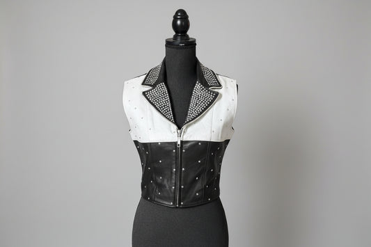Ladies Black/White Vest