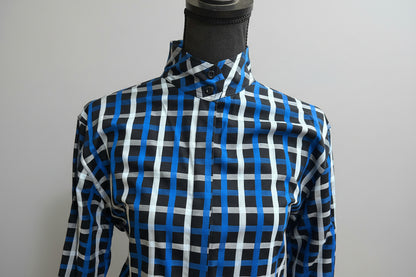 Huntress Blue/Black/White English Show Shirt - Size 38