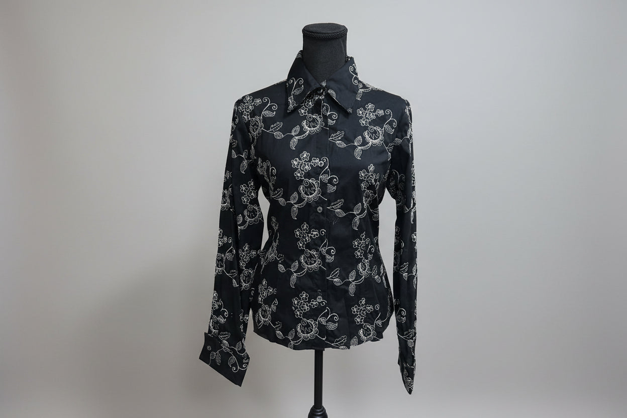 Black & White Floral Top