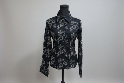 Black & White Floral Top