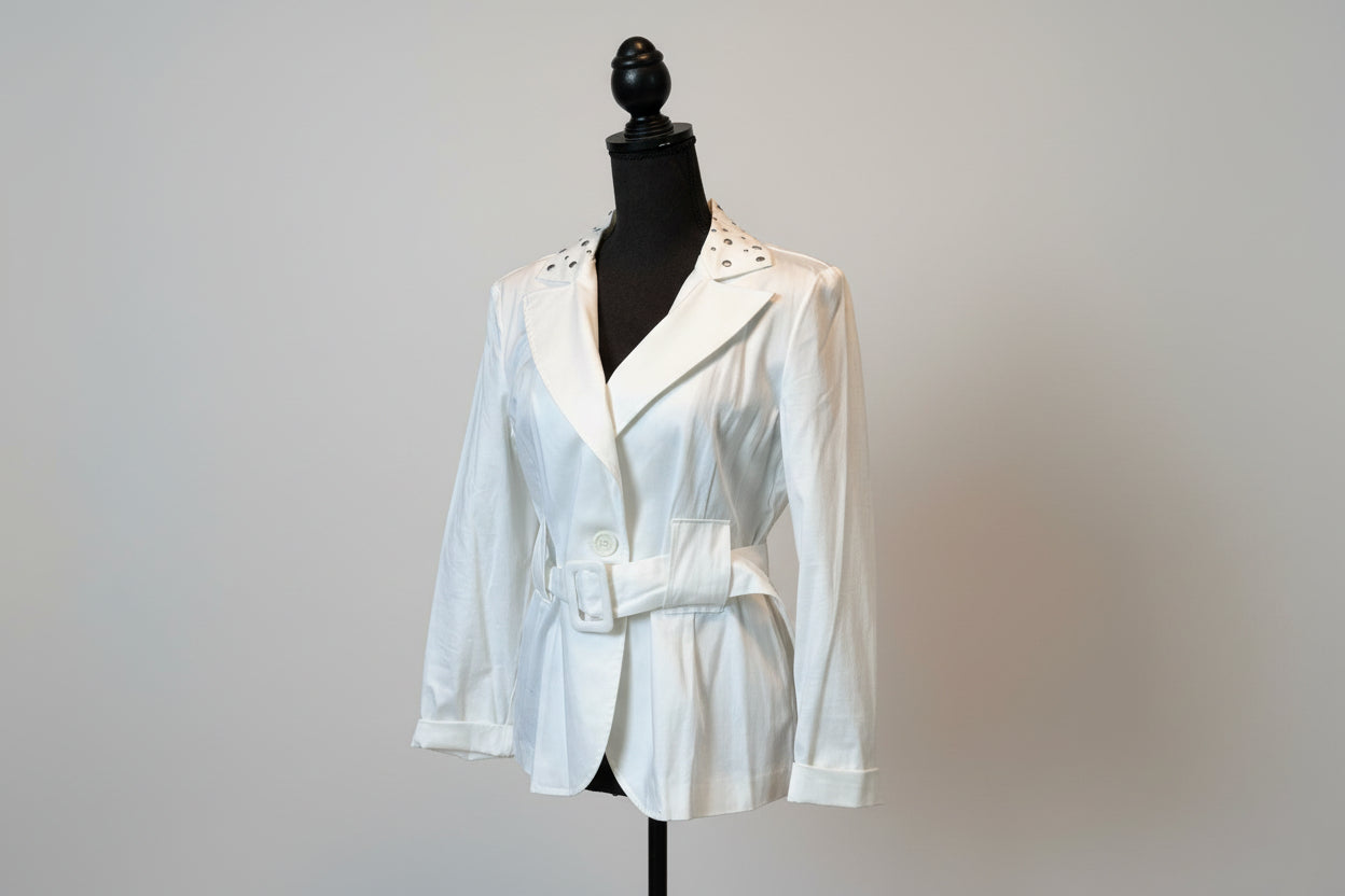 New - White Halter Jacket - 10/12
