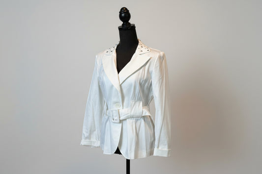 New - White Halter Jacket - 10/12