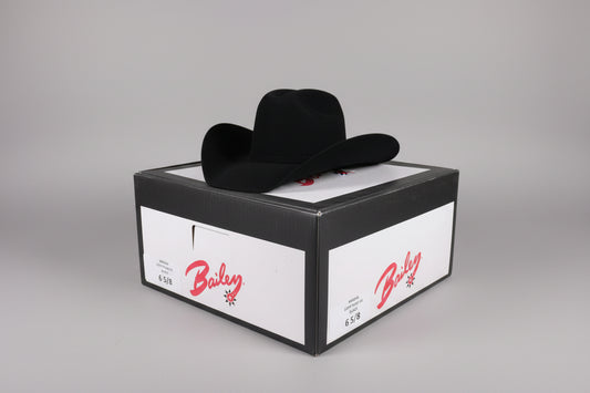 New - Baileys Black Felt Hat - 6 5/8