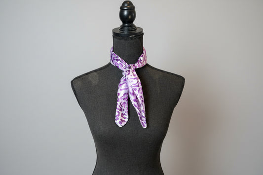 Purple Leopard Scarf