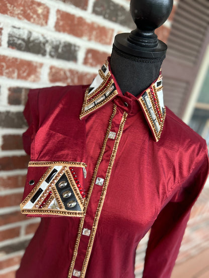 Preowned: Maroon & Bronze All Day Shirt - Adult Small