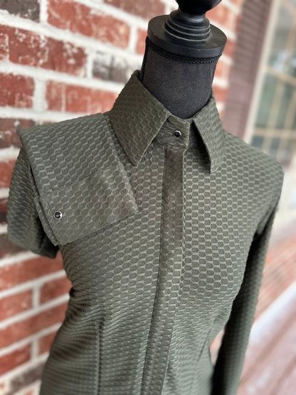 Olive Scalloped Show Shirt