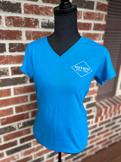 River Runs Women’s V-Neck TShirts