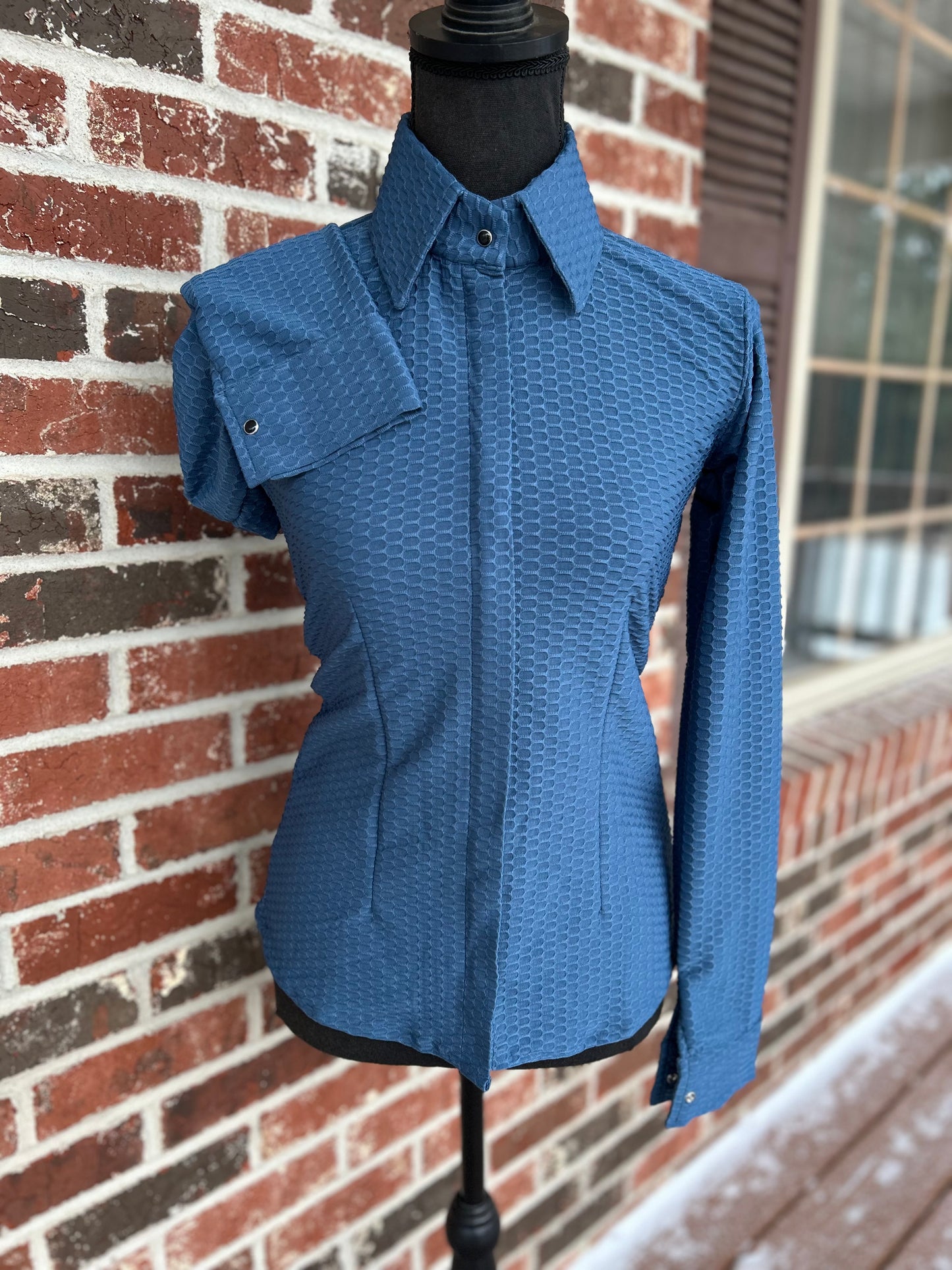Blue Scalloped Show Shirt