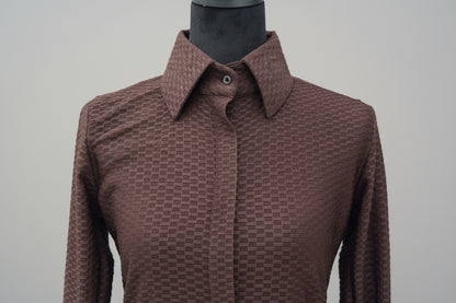 Brown Scalloped Show Shirt