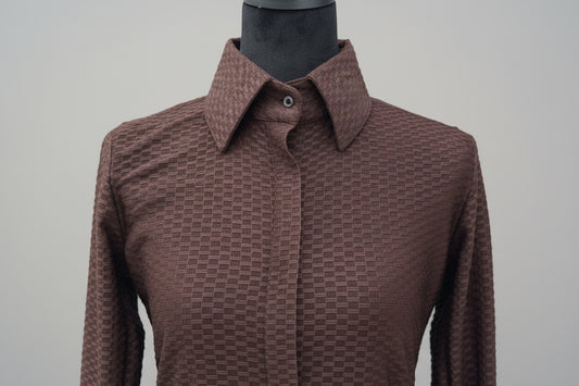 Brown Scalloped Show Shirt