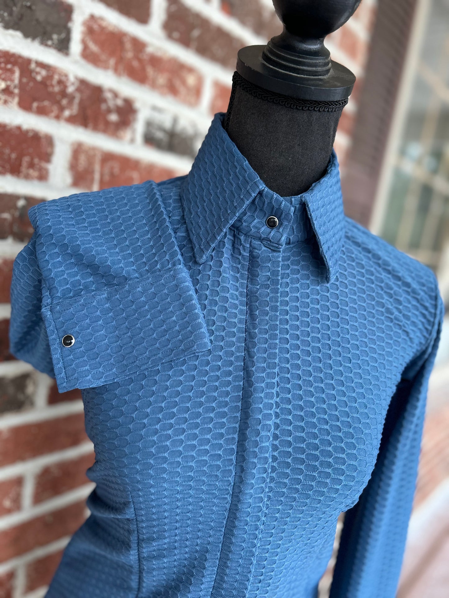 Blue Scalloped Show Shirt