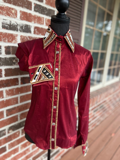 Preowned: Maroon & Bronze All Day Shirt - Adult Small