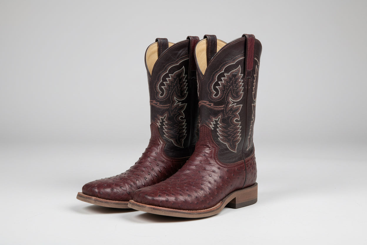 Men’s Lagrange Ostrich Boots - Size 9.5