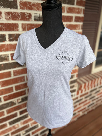 River Runs Women’s V-Neck TShirts