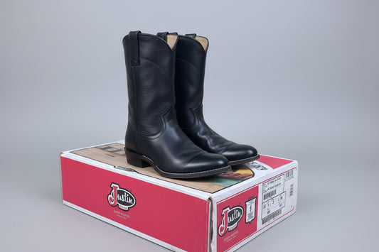 Womens Black Justin Boots - Size 8