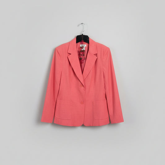 Coral Blazer + Necklace