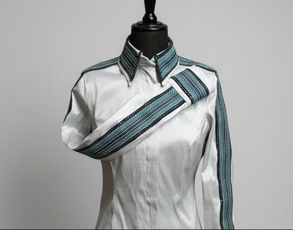 HB Designs - Grey, Navy & Green All Day Shirt