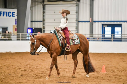 Cream & Burgundy Youth Riding Set - 8-11