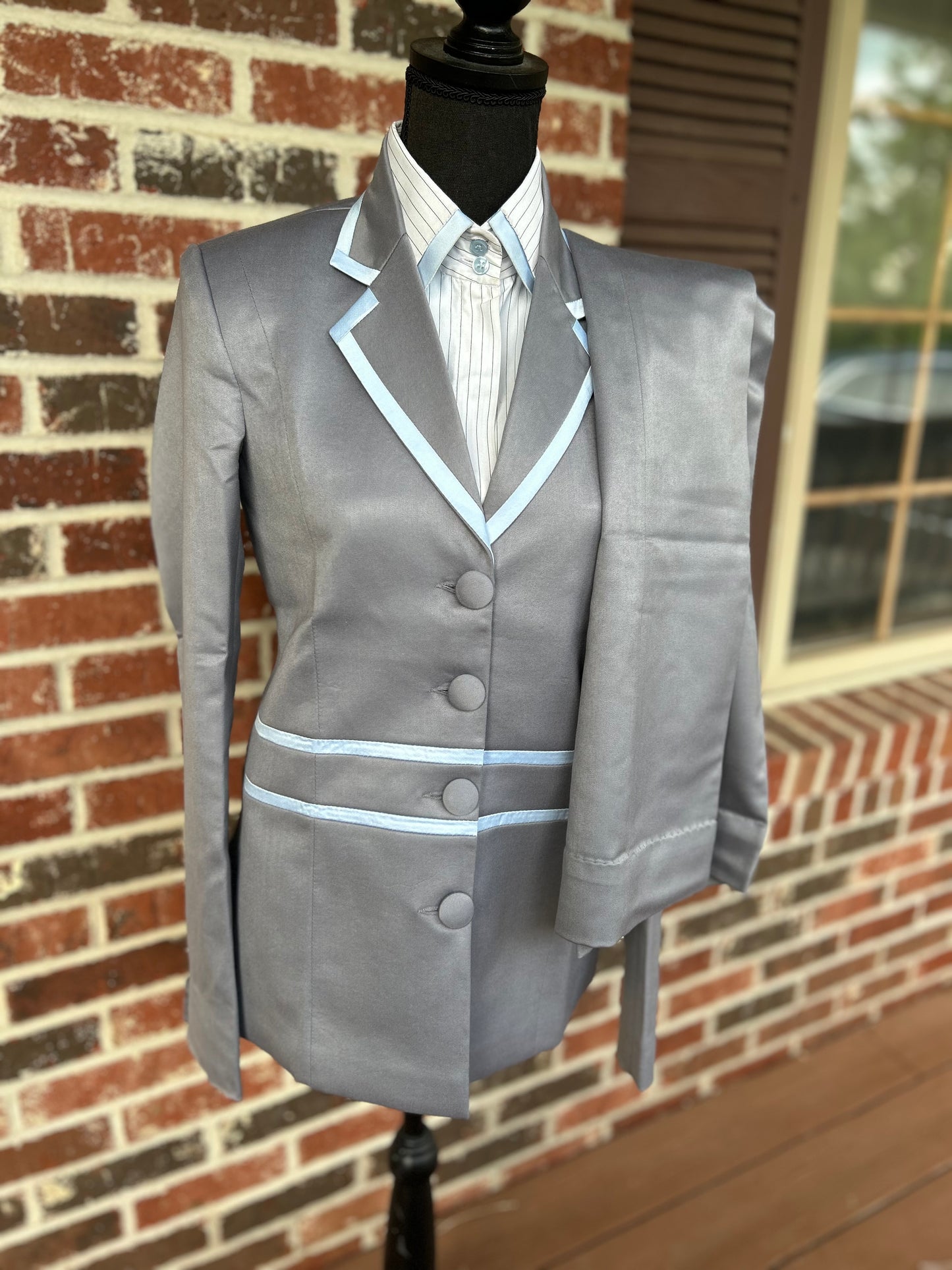 Gray & Blue Showmanship Suit