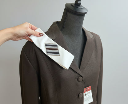 New - Huntress Choc. Brown Hunt Coat + Collar