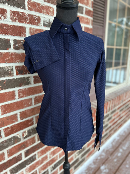 Navy Scalloped Show Shirt