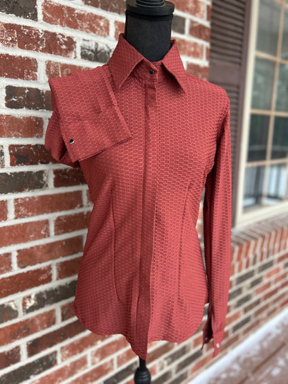 Rust Scalloped Show Shirt