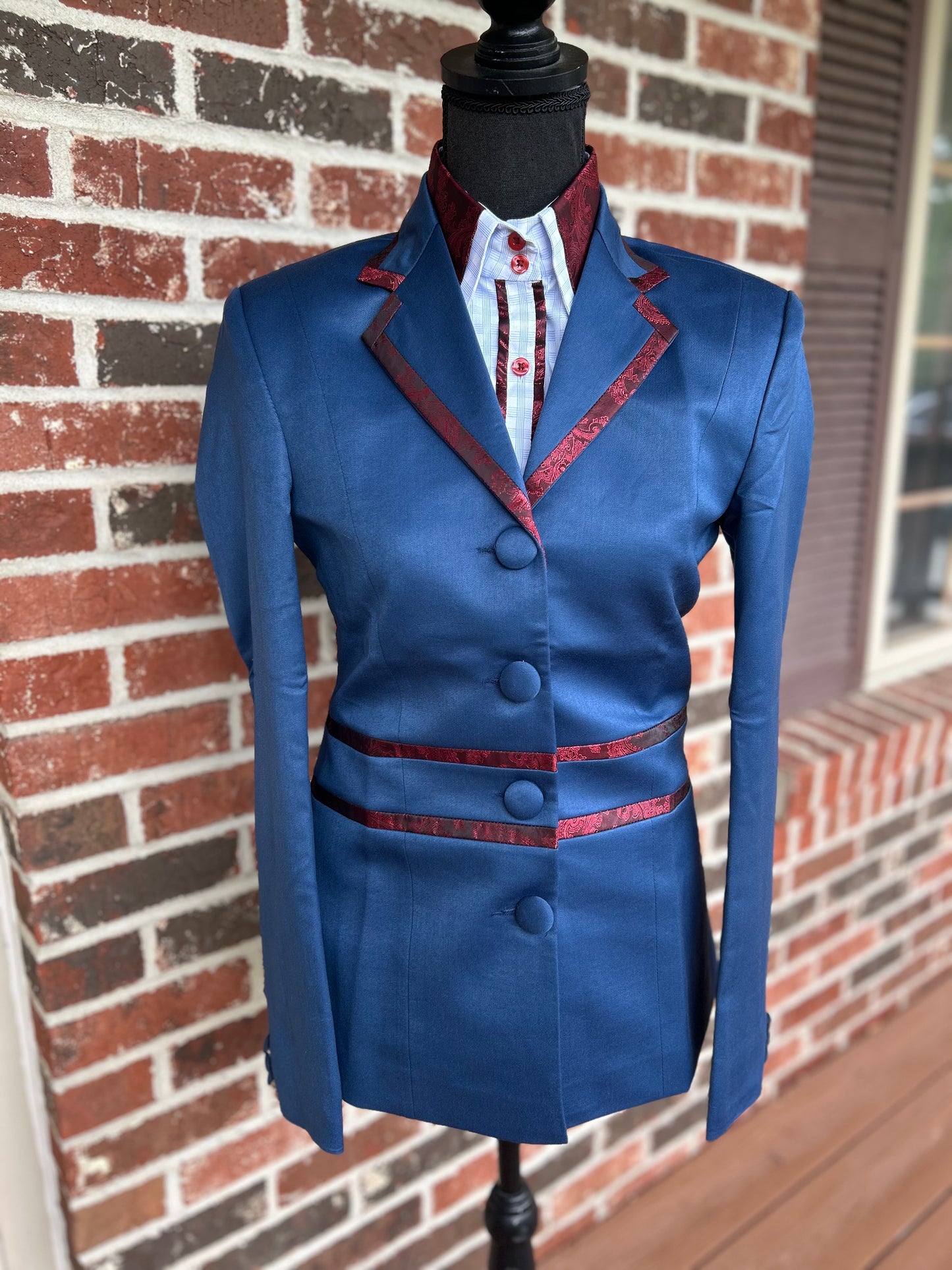 Blue and Maroon Suit