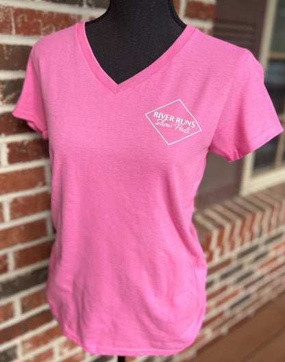 River Runs Women’s V-Neck TShirts