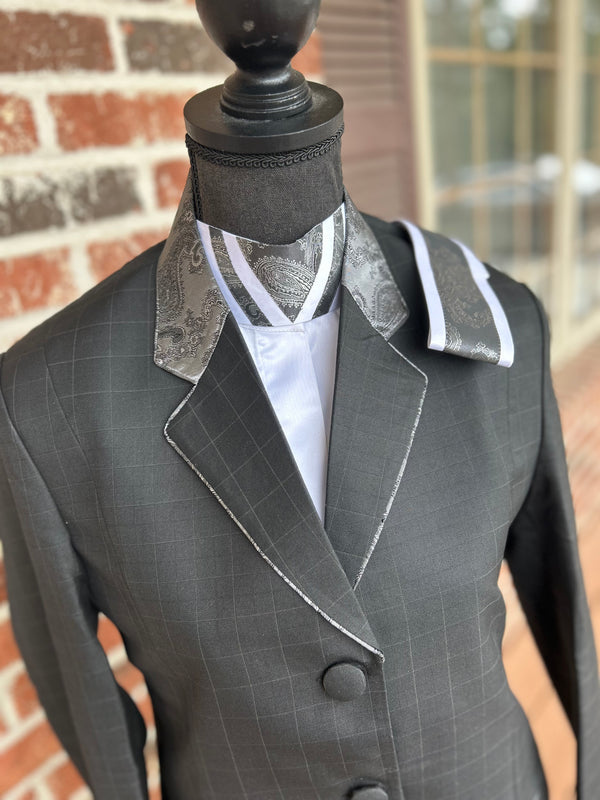 Black & Grey Floral English Hunt Coat + Matching Shirt