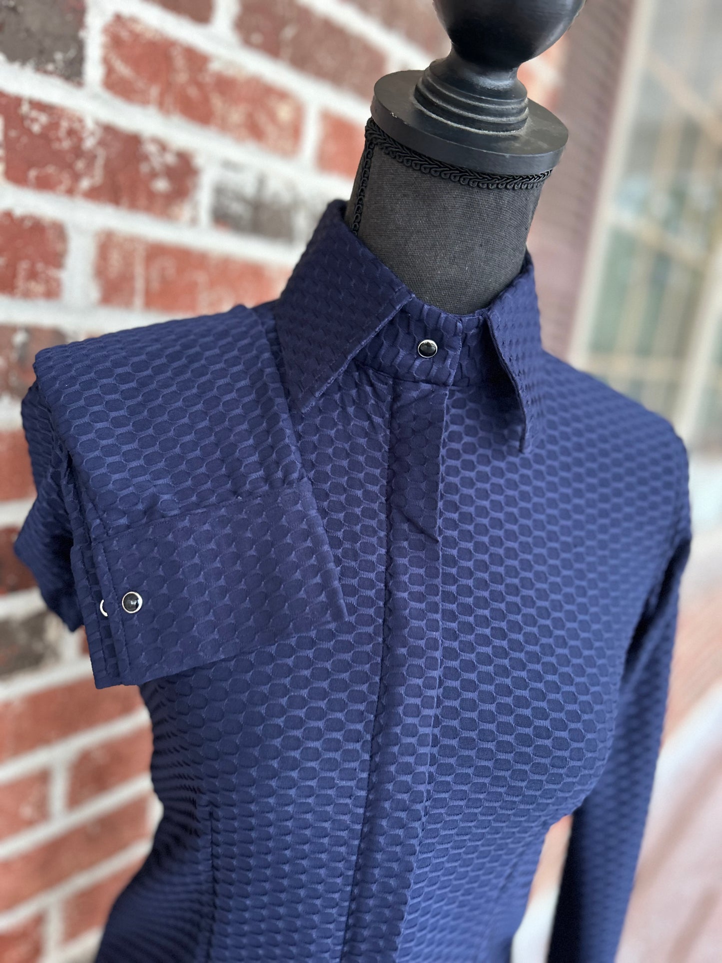 Navy Scalloped Show Shirt