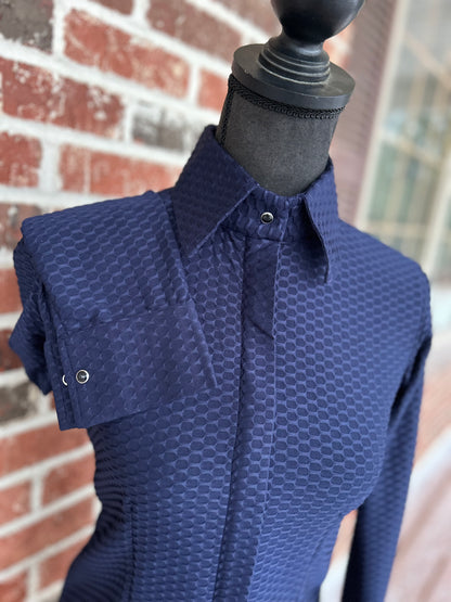 Navy Scalloped Show Shirt