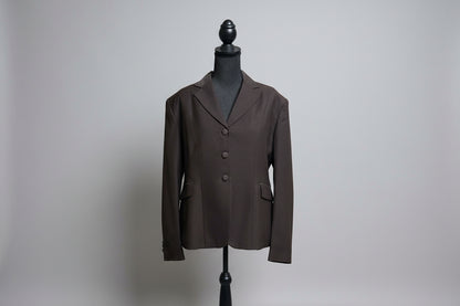 New - Huntress Choc. Brown Hunt Coat + Collar