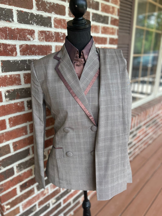 Chocolate Brown Plaid Suit