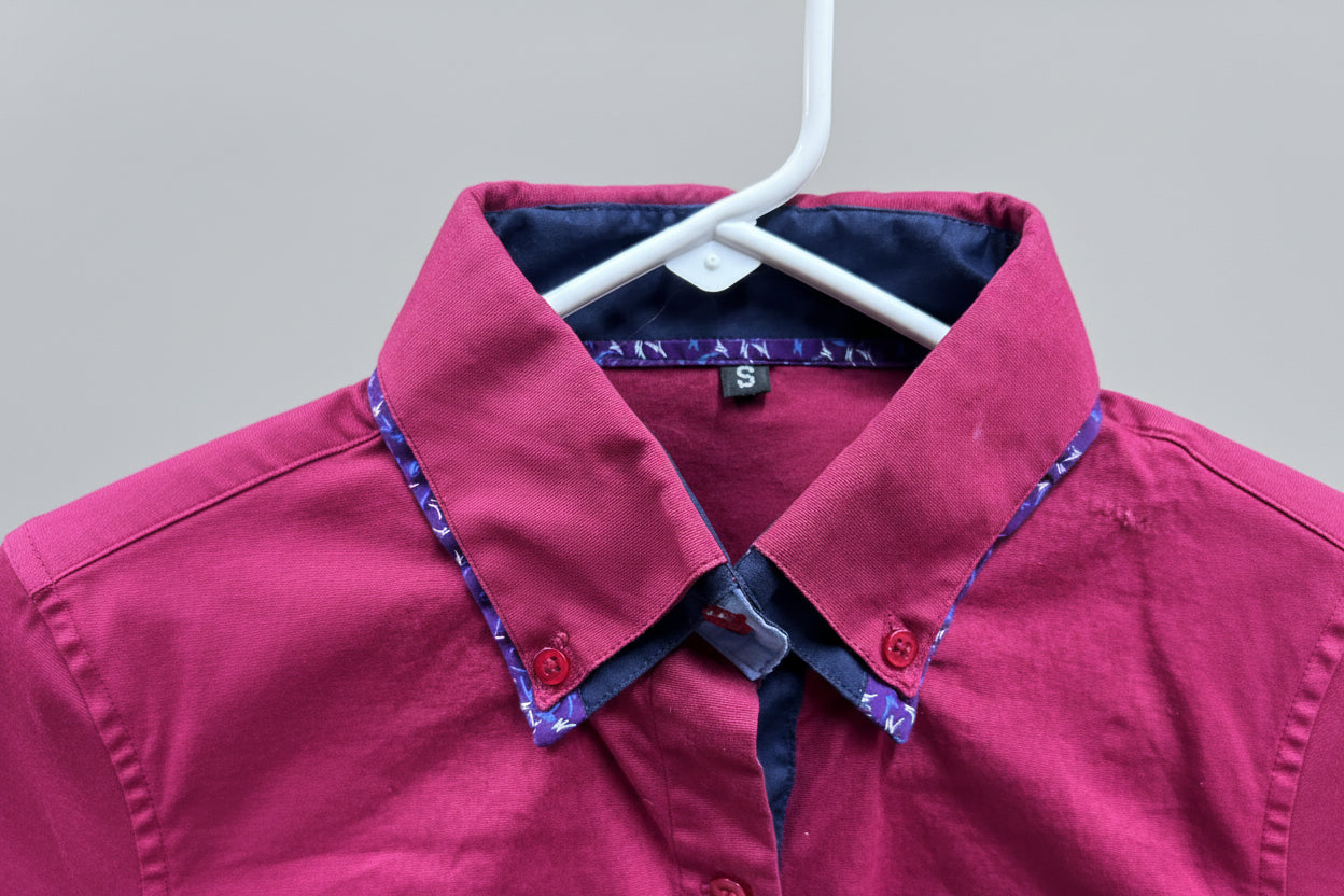 Burgundy Button Up - Small