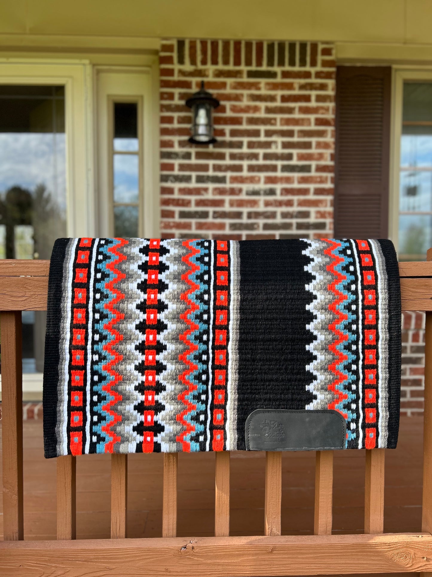 Orange, Blue & Gray Western Show Pad - 34x42