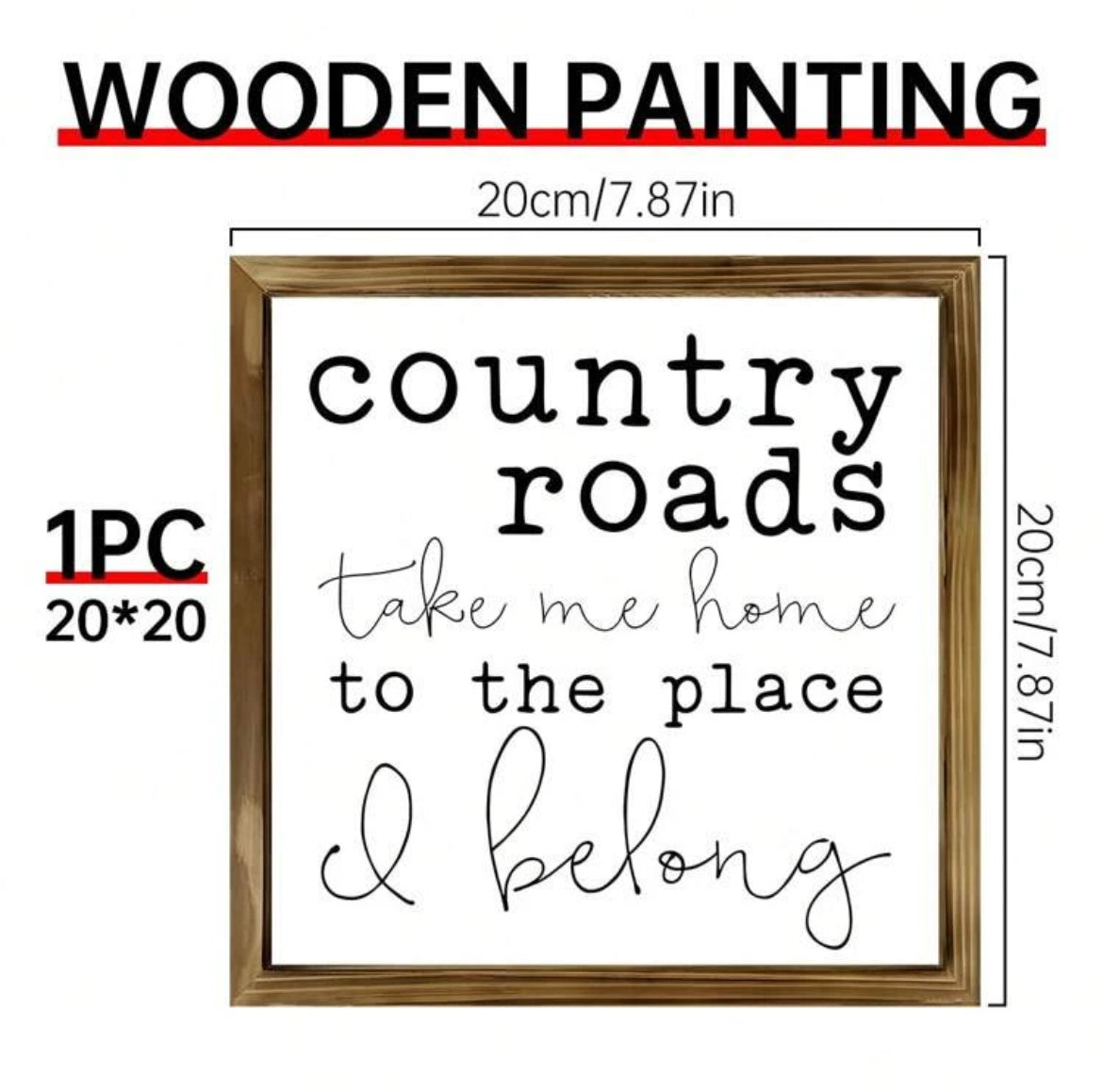 Country Roads Decorative Sign