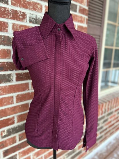 Wine Scalloped Show Shirt