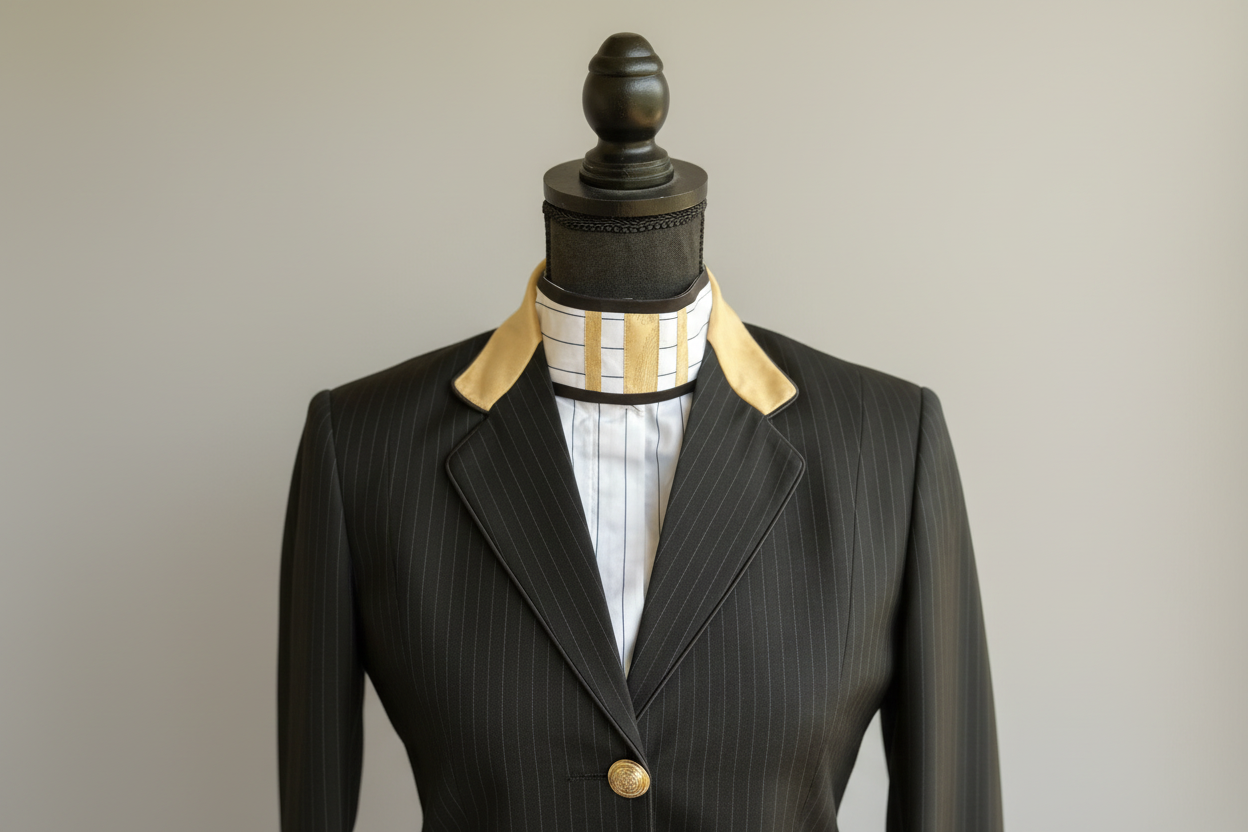Black Pinstripe & Tan Hunt Coat + Matching Shirt