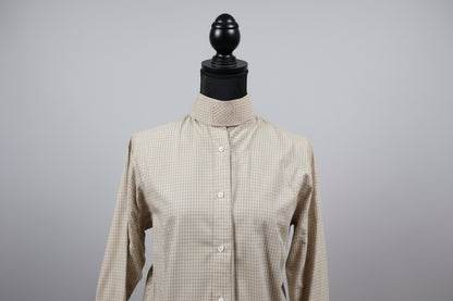 Ladies Tan Plaid English Show Shirt - Size 32