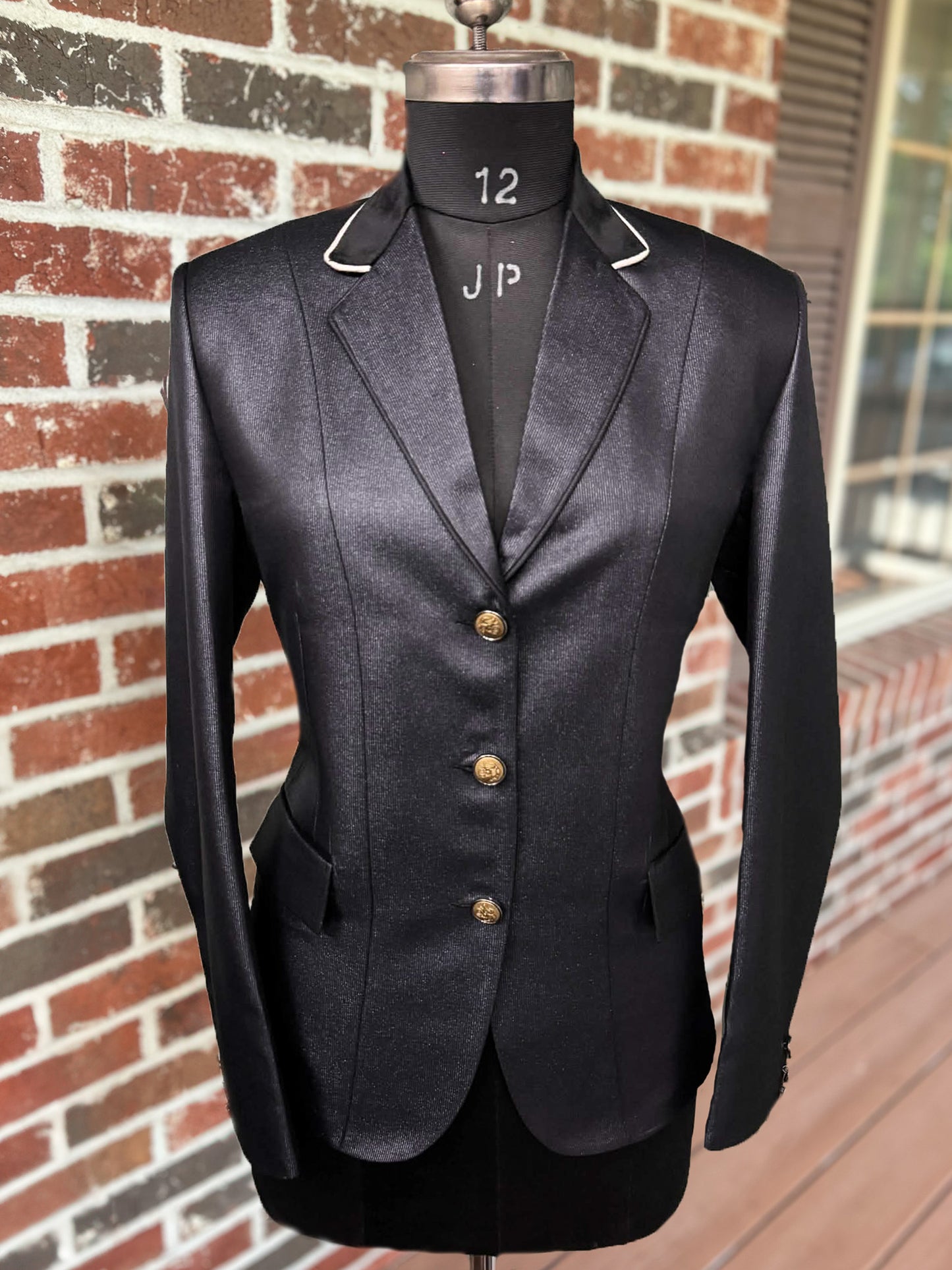 Black Sheen English Hunt Coat