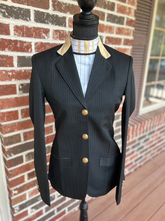 Black Pinstripe & Tan Hunt Coat + Matching Shirt