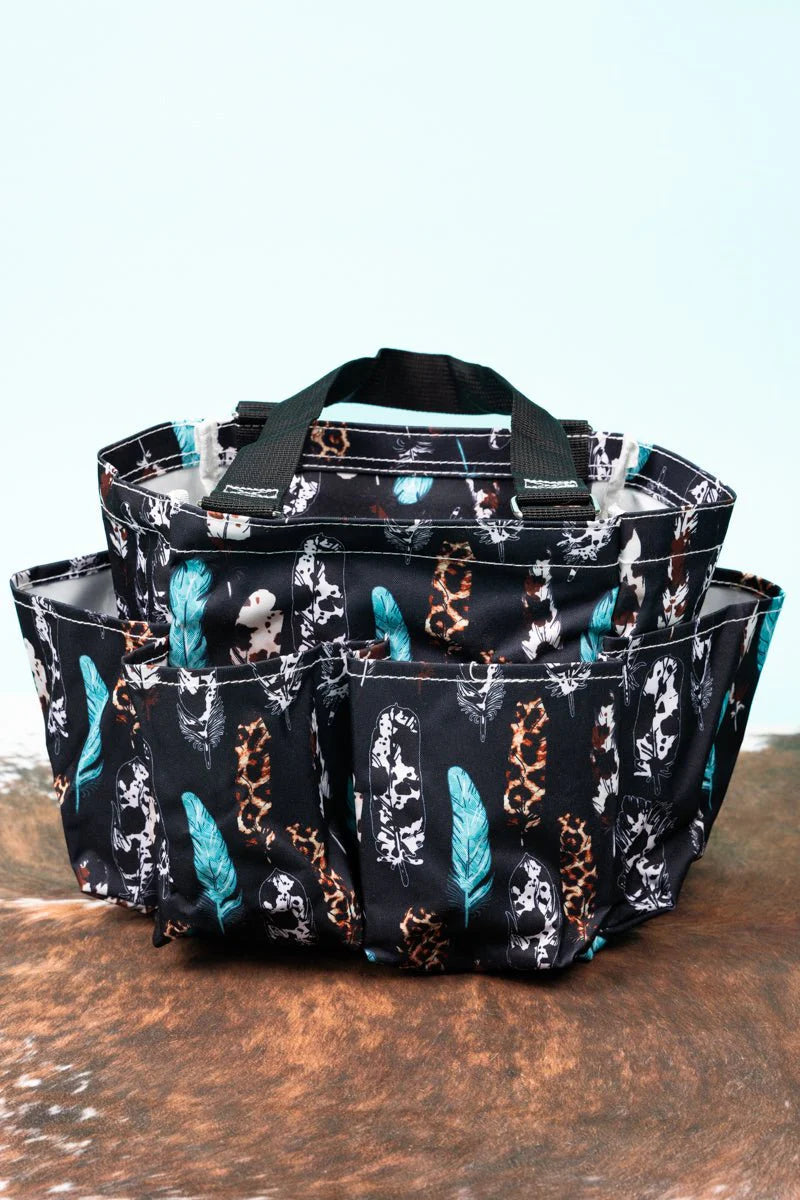 Grooming Organizer Tote - Feathered