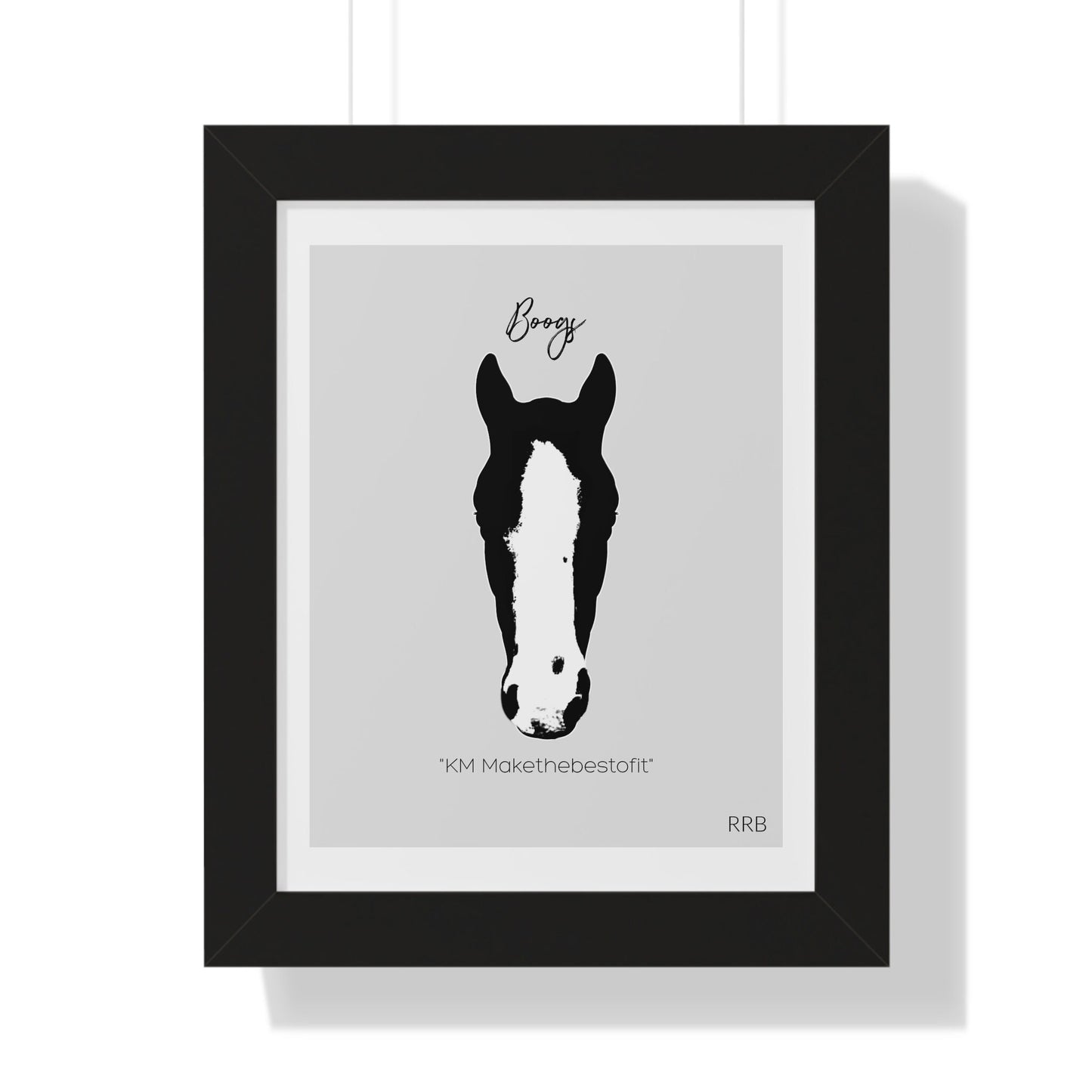 Custom Framed Horse Silhouette - Fine Portrait Wall Art