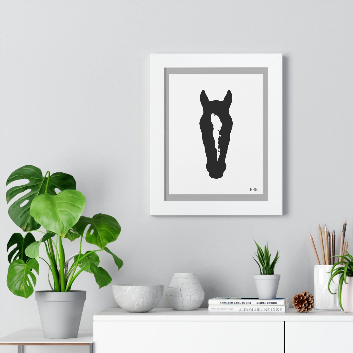 Custom Framed Horse Silhouette - Fine Portrait Wall Art