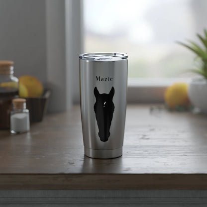 Custom Equine Silhouette Stainless Steel Tumbler