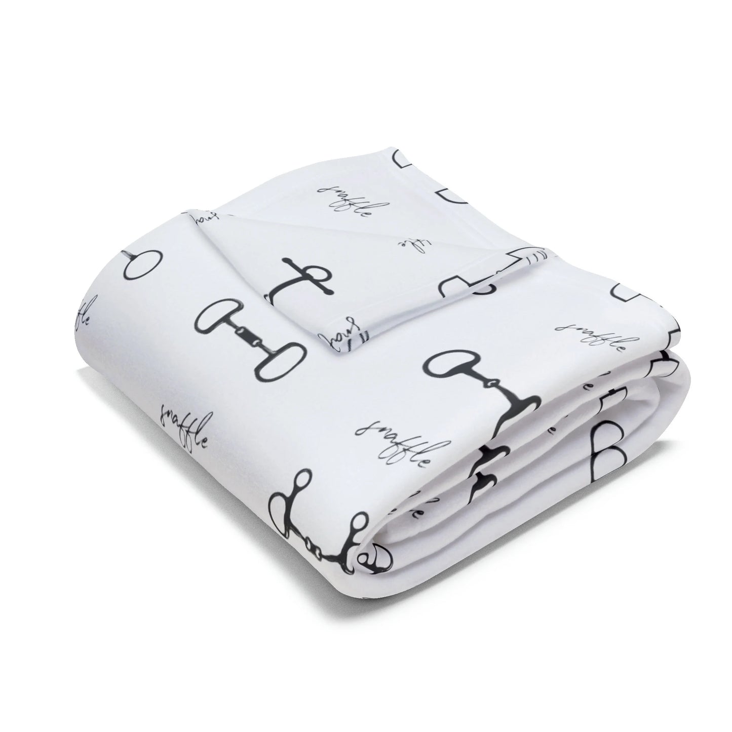 Horse Snaffle Bit Soft Arctic Fleece Blanket